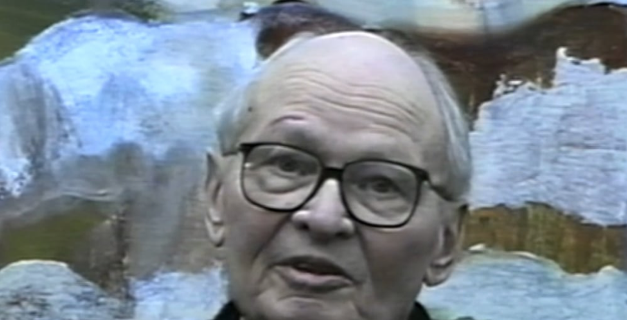 Clip of Elmer Bischoff speaking in *The Berkeley Artists Breakfast Club*, 1990. Full length version available at https://vimeo.com/95426121