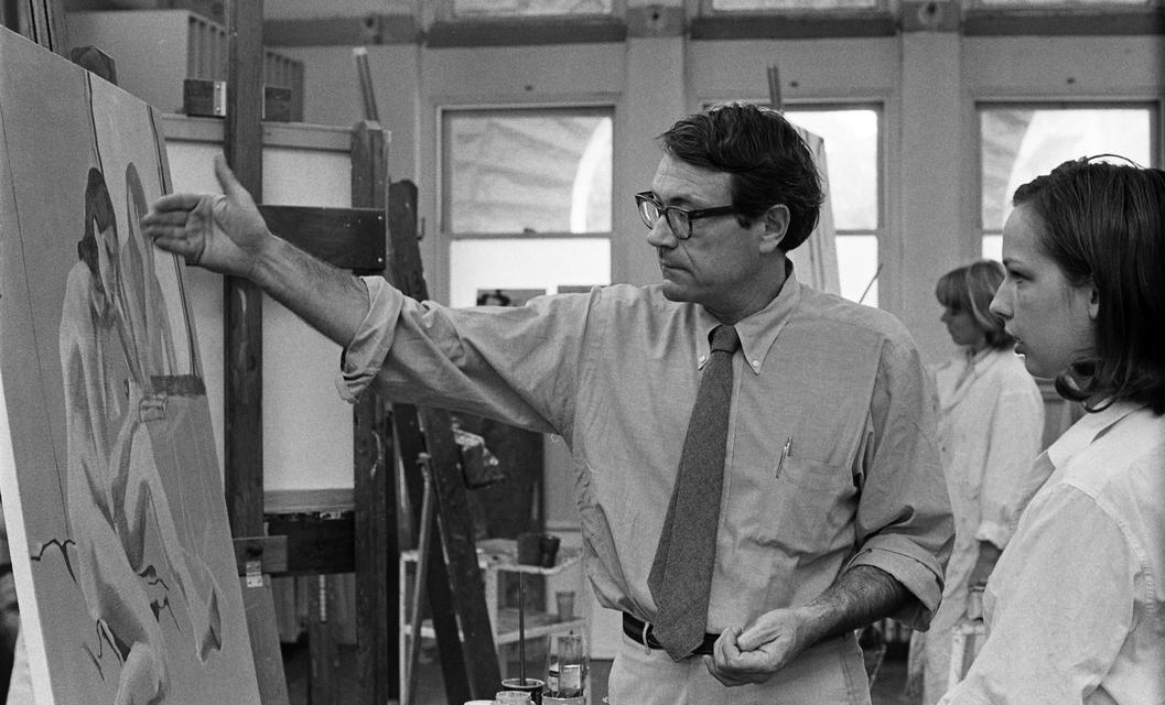 Frank Lobdell teaching at Stanford University, October 19, 1966.