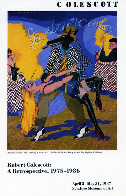 Exhibition postcard for *Robert Colescott: A Retrospective, 1975–1986*, 1987.