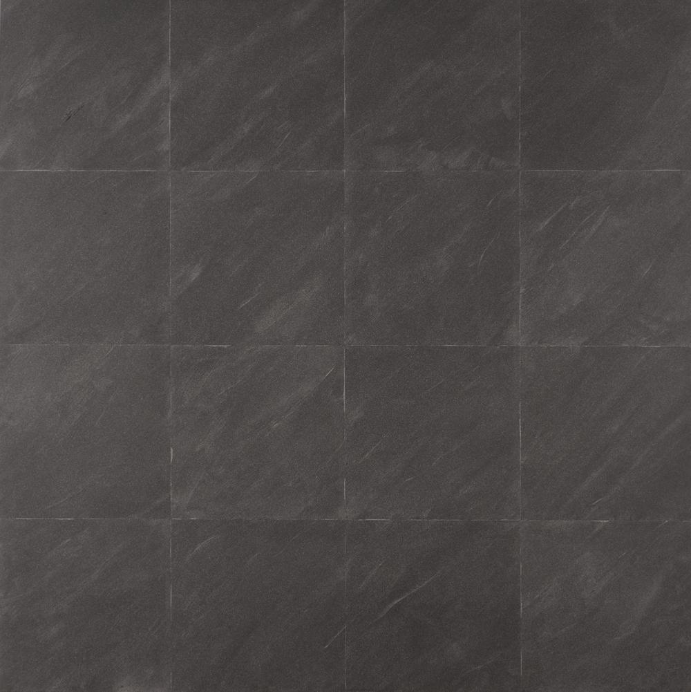 painted grey squares in a grid composition with diagonal painting strokes