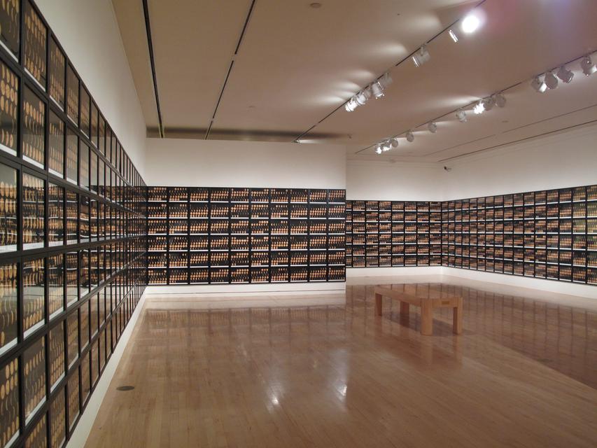 Installation view of Jitish Kallat’s *Epilogue* (2010–11) at San José Museum of Art, September 6, 2013–April 20, 2014.
